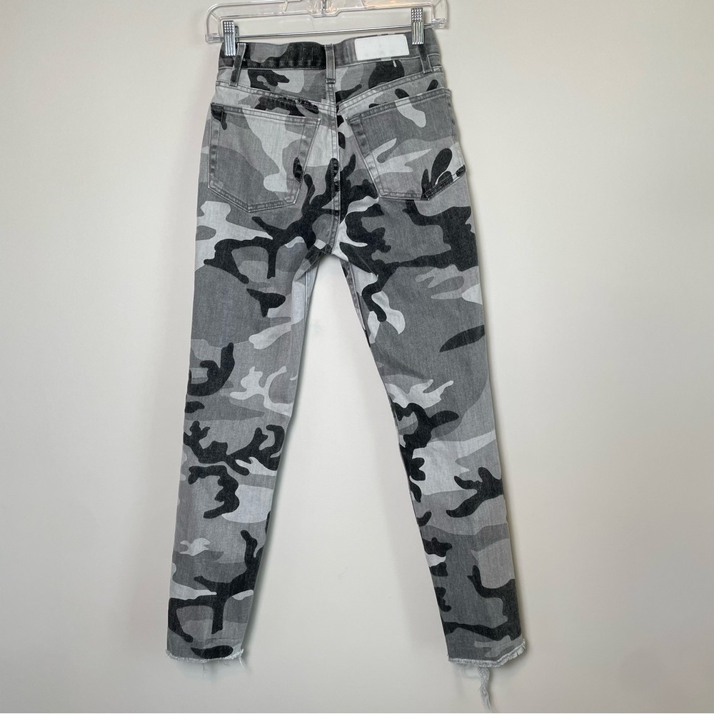 Re/Done Camo High Rise Ankle Crop Stretch Jeans - Picture 4 of 10